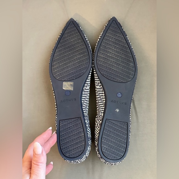 Rothys houndstooth blue and white size 9 - Picture 2 of 3